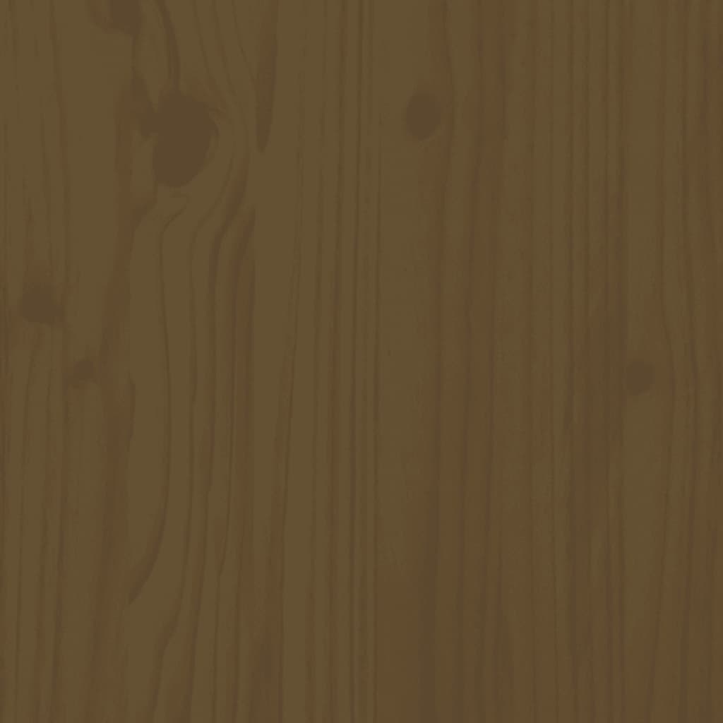 vidaXL Biurko z szafkami, miodowy brąz, 135x50x75 cm, drewno sosnowe