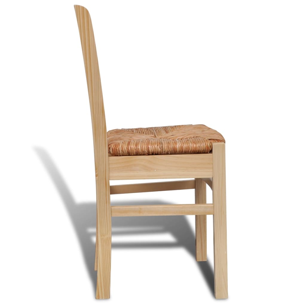 vidaXL Krzesła do jadalni, 6 szt., drewno sosnowe