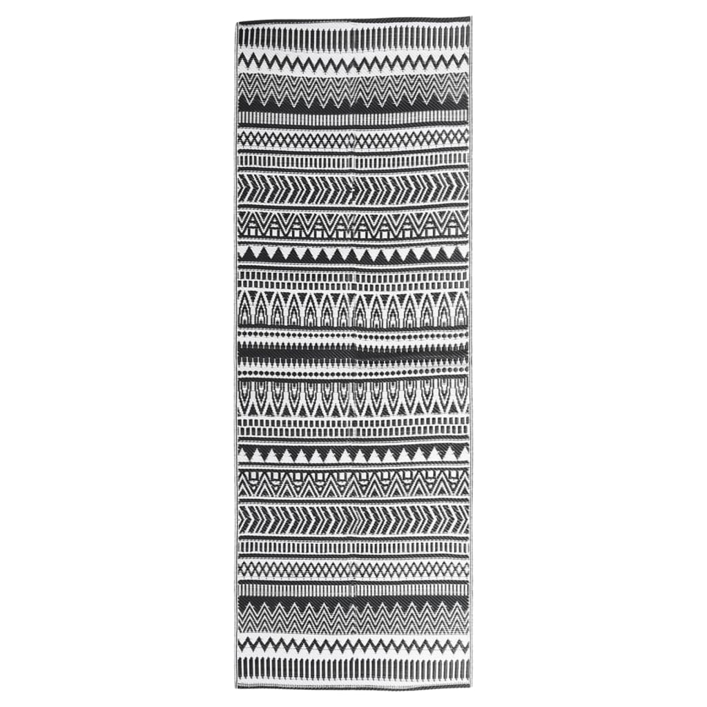 vidaXL Dywan zewnętrzny, czarny, 80 x 250 cm, PP