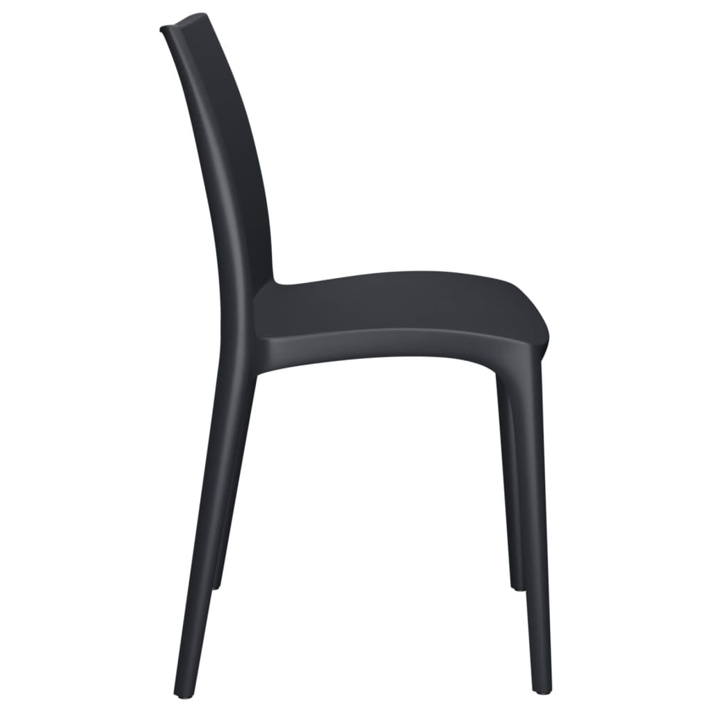 vidaXL Krzesła ogrodowe, 2 szt, antracytowe, 50x46x80 cm, polipropylen