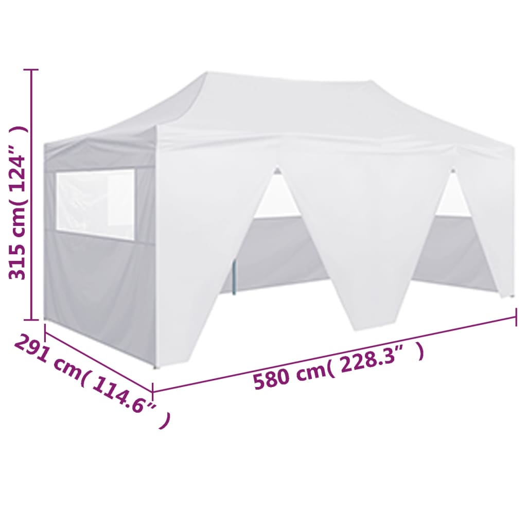 vidaXL Profesjonalny, składany namiot imprezowy, 4 ściany, 3x6 m, stal