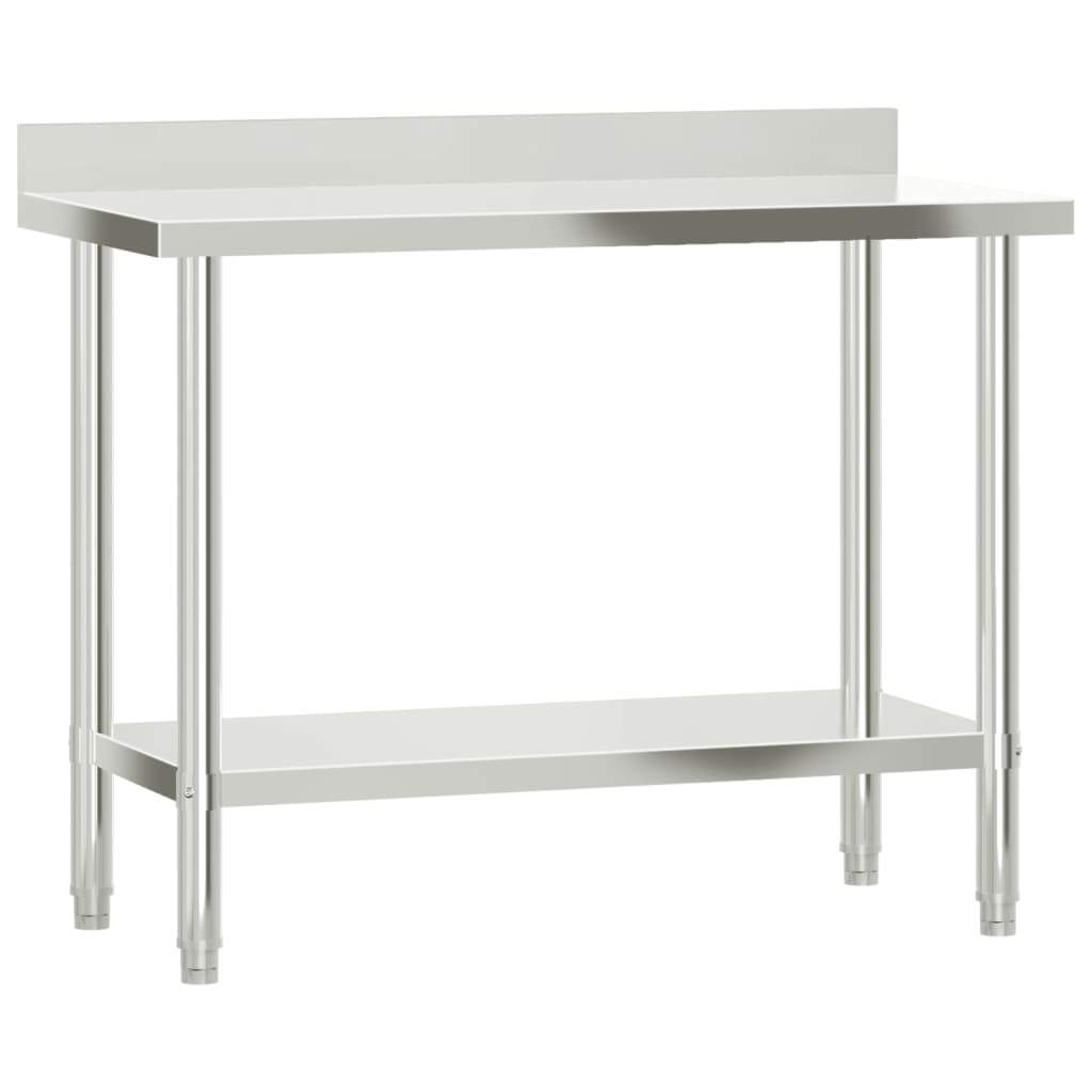 vidaXL Kuchenny stół roboczy z półką, 110x55x150 cm, stal nierdzewna