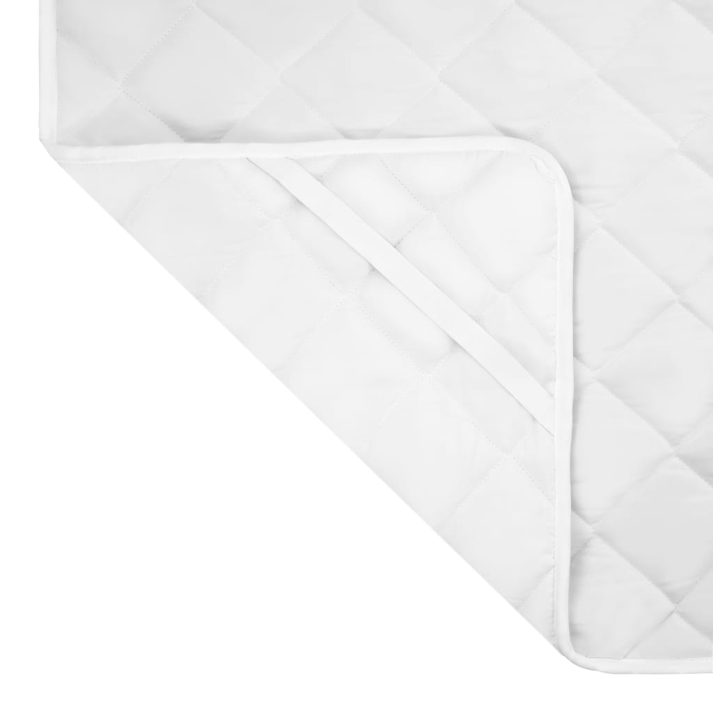 vidaXL Pikowany ochraniacz na materac, biały, 120 x 200 cm, lekki