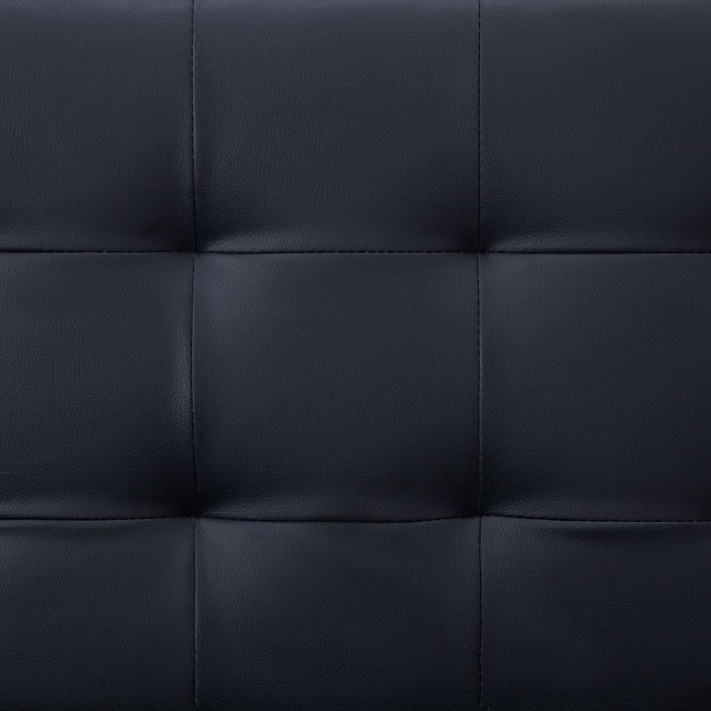 vidaXL Sofa w kształcie litery L, czarna, sztuczna skóra