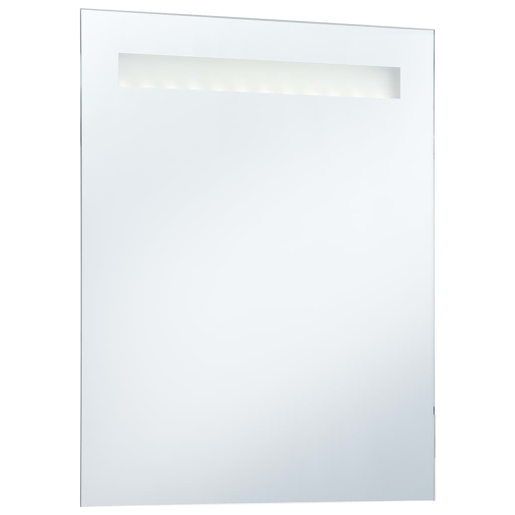 vidaXL Ścienne lustro łazienkowe z LED, 50 x 60 cm