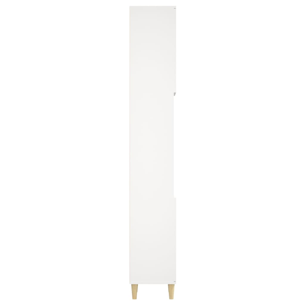 vidaXL Szafka łazienkowa, biała, 30x30x190 cm, materiał drewnopochodny
