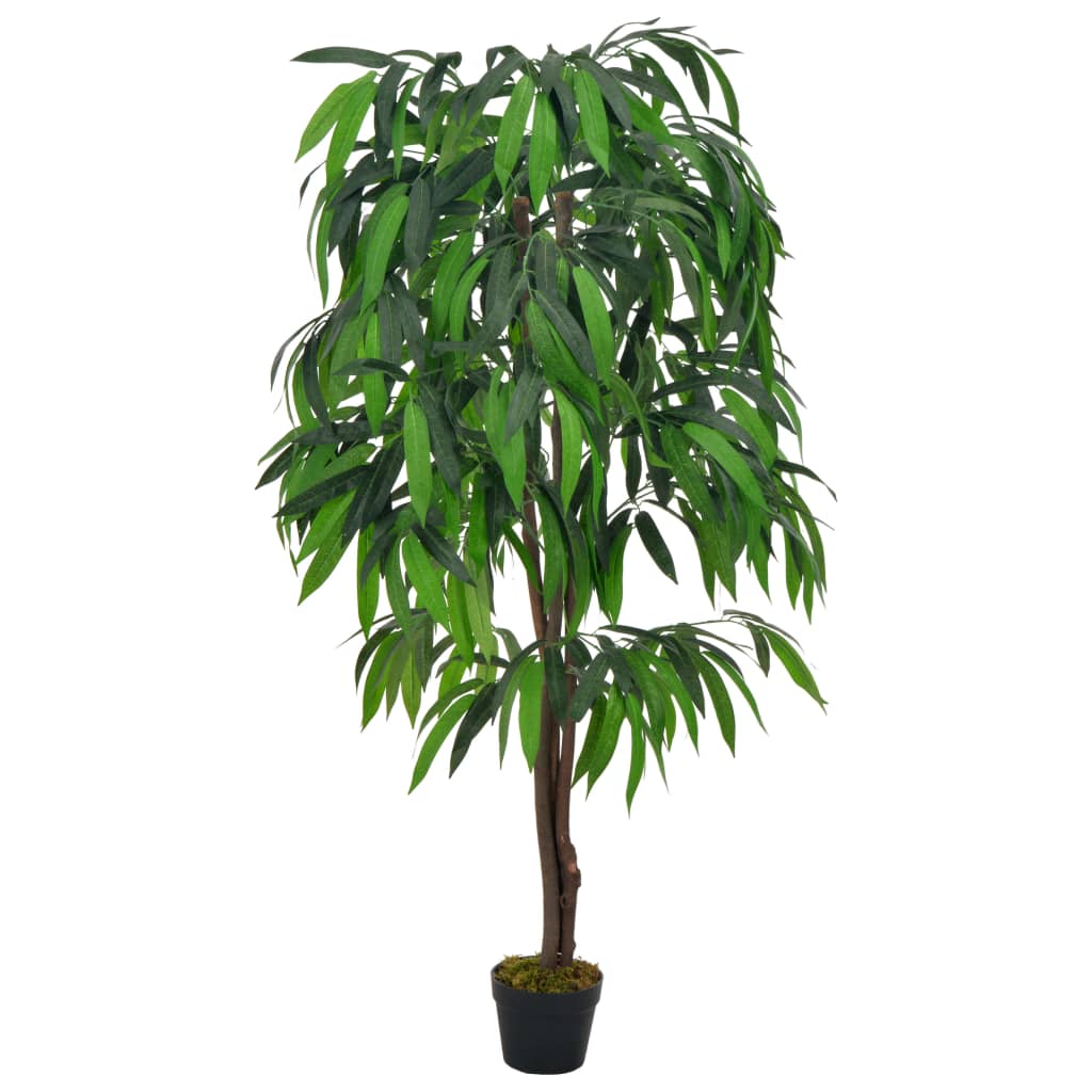 vidaXL Sztuczne drzewko mango z doniczką, zielony, 140 cm