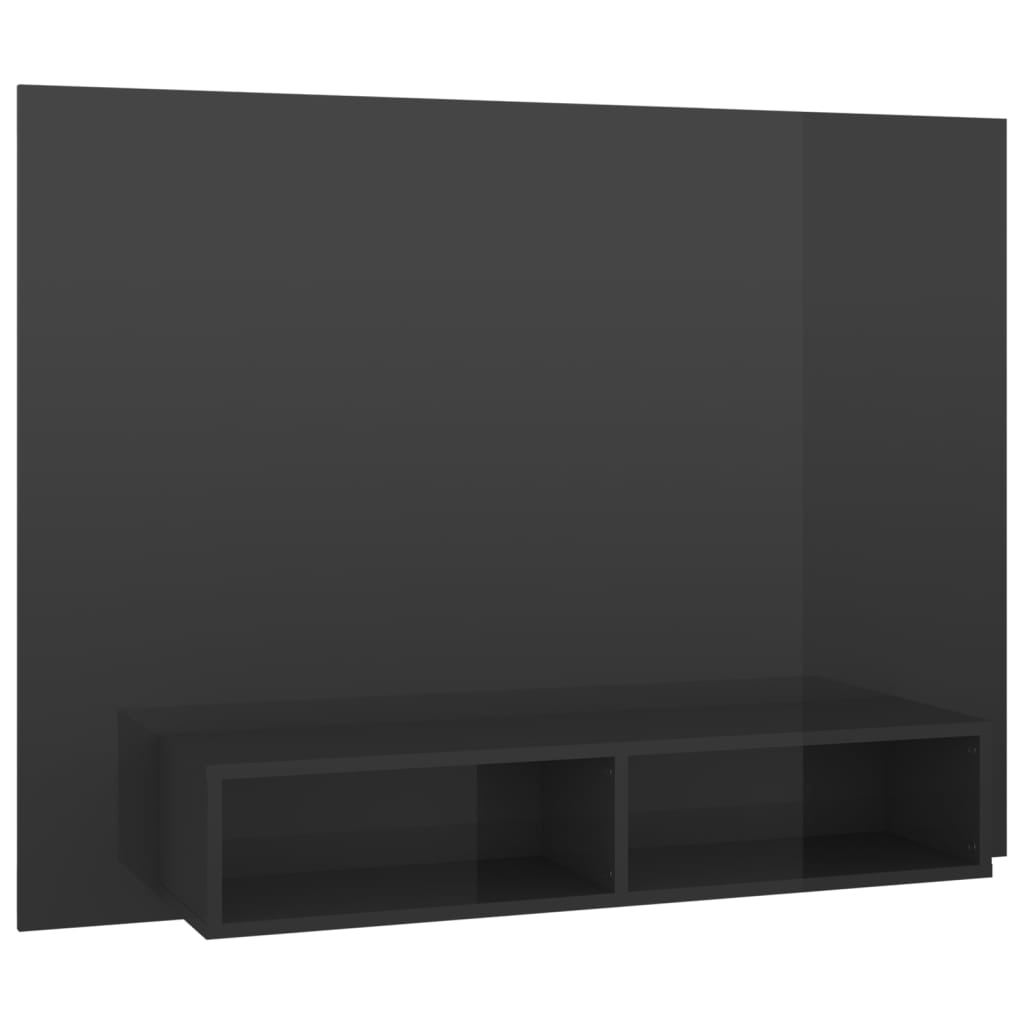 vidaXL Wisząca szafka pod TV, szara, wysoki połysk, 120x23,5x90 cm