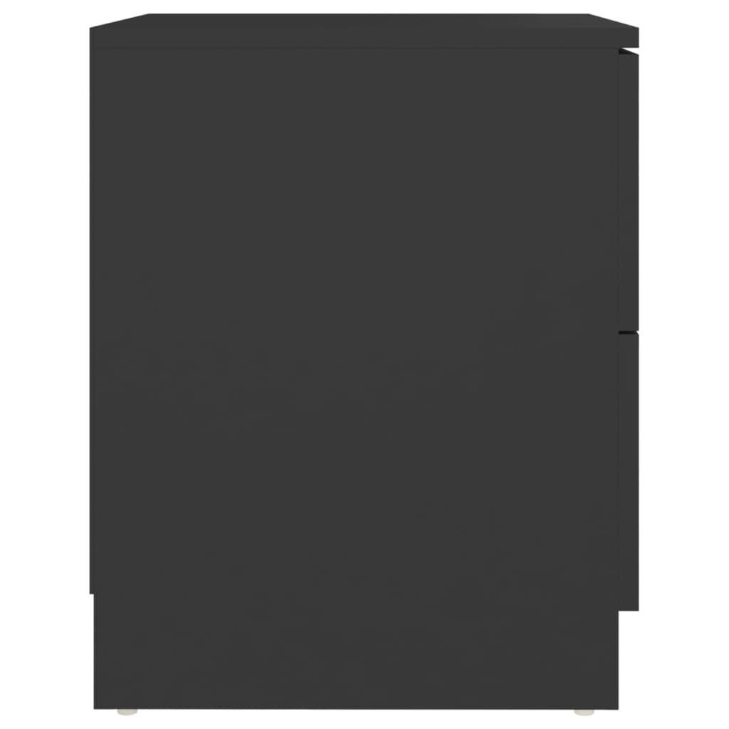 vidaXL Szafka nocna, czarna, 40x40x50 cm, płyta wiórowa
