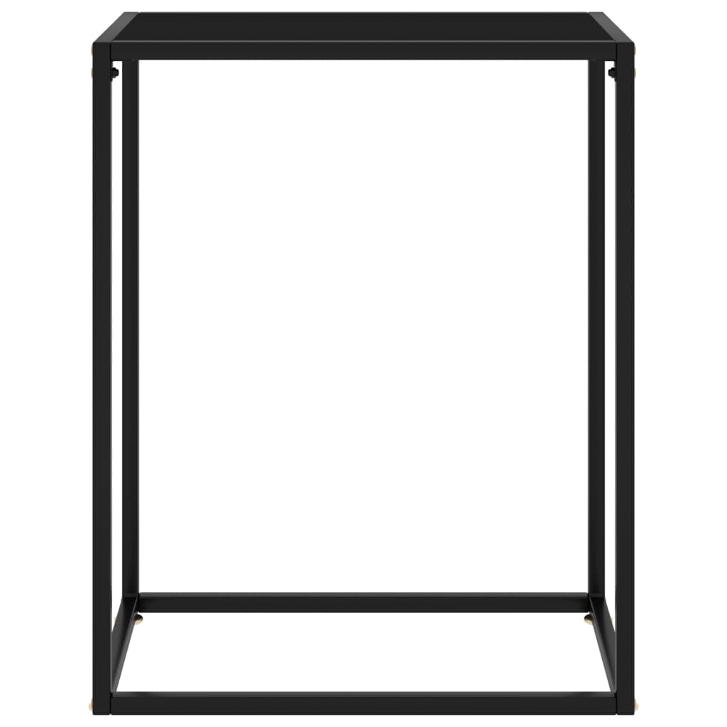 vidaXL Stolik konsolowy, czarny, 60x35x75 cm, szkło hartowane