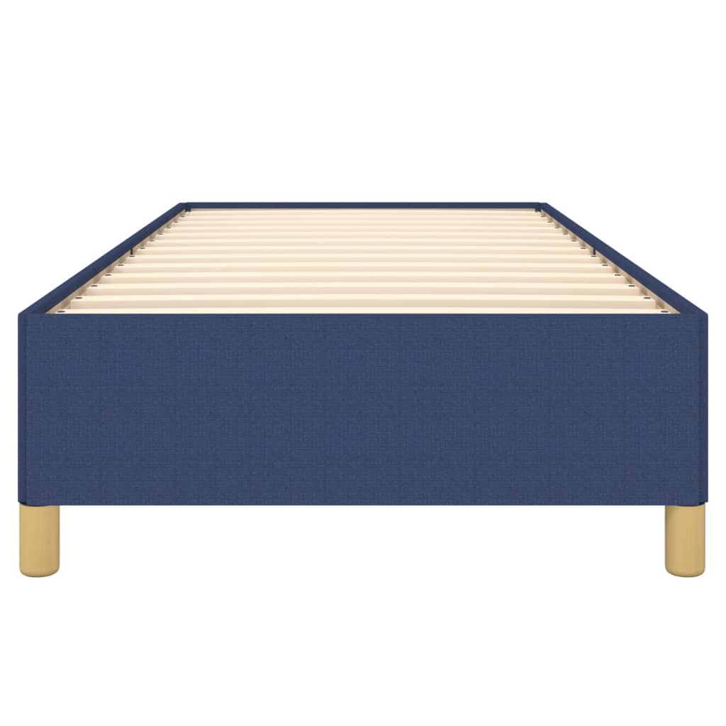 vidaXL Rama łóżka, niebieska, 90x190 cm, tapicerowana tkaniną