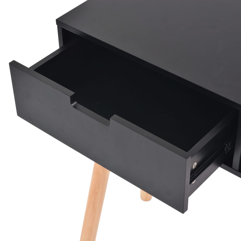 vidaXL Stolik typu konsola, drewno sosnowe, 80x30x72 cm, czarny