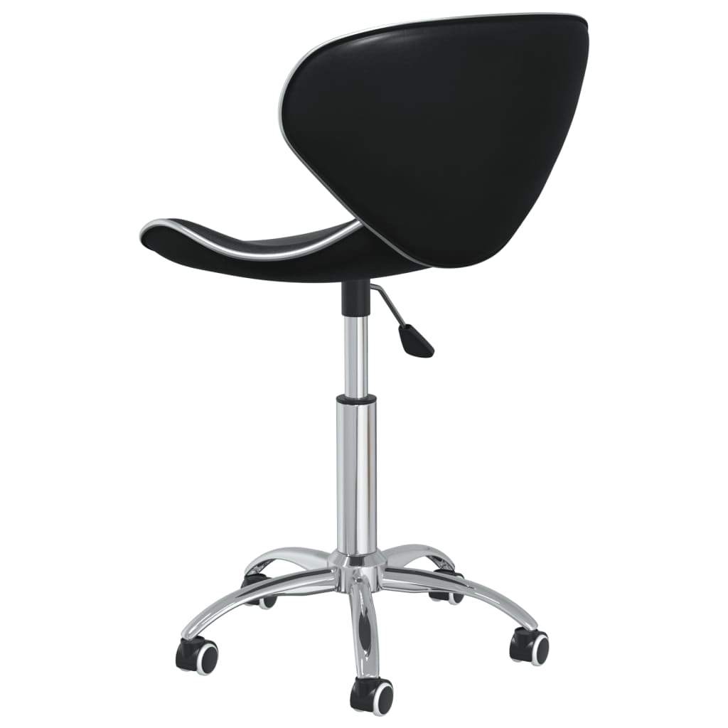 vidaXL Obrotowe krzesła stołowe, 4 szt., czarne, sztuczna skóra