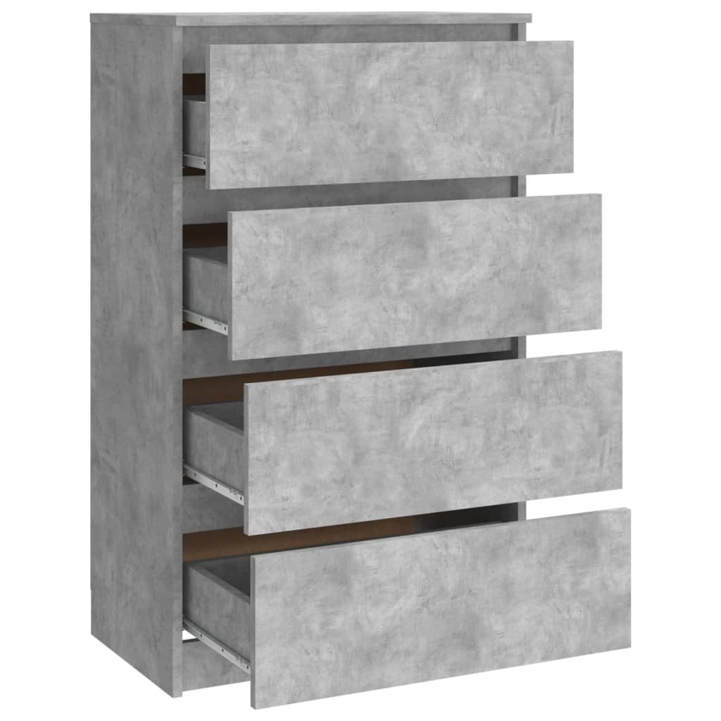 vidaXL Komoda, szarość betonu, 60x35x98,5 cm, materiał drewnopochodny