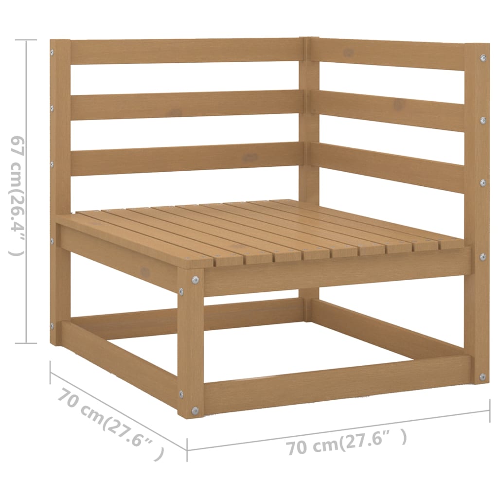 vidaXL 9-cz. zestaw mebli wypoczynkowy do ogrodu, drewno sosnowe