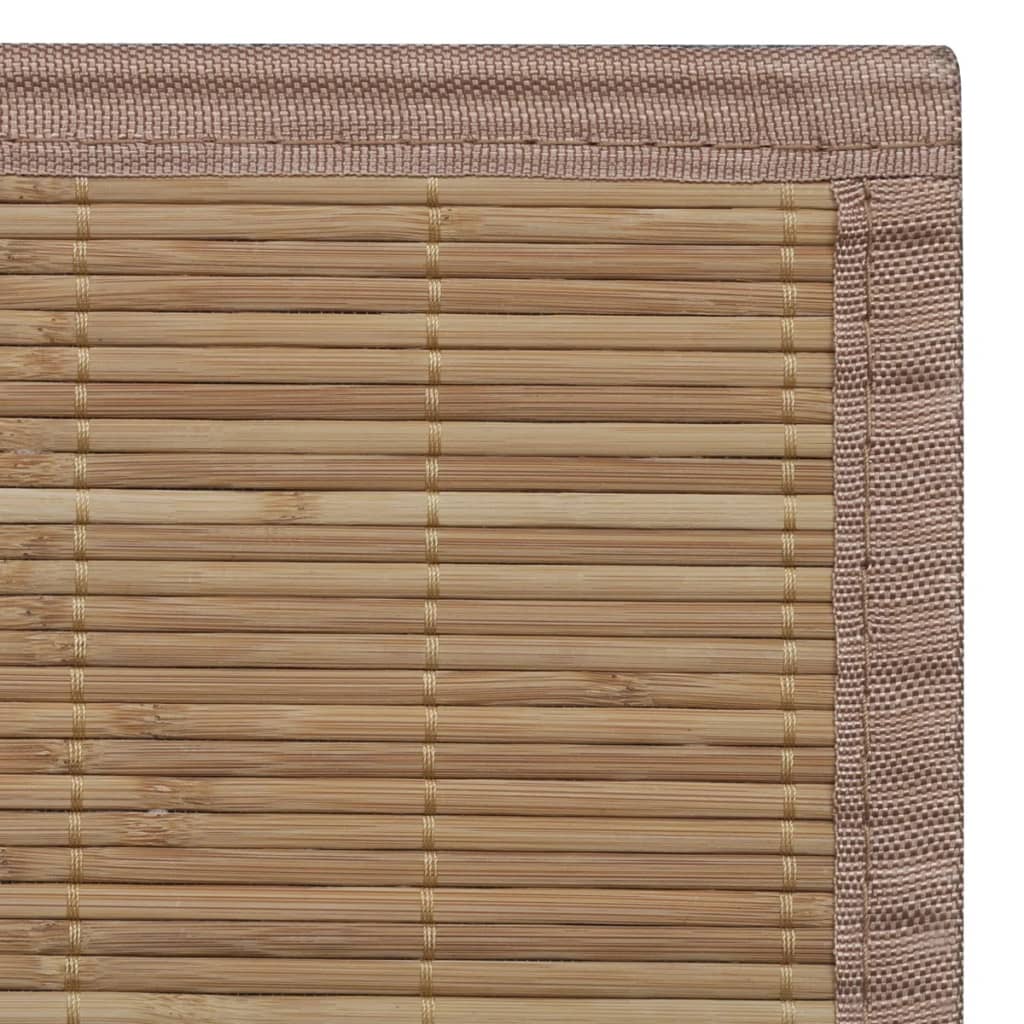 vidaXL Dywan bambusowy, 120 x 180 cm, prostokątny, brązowy