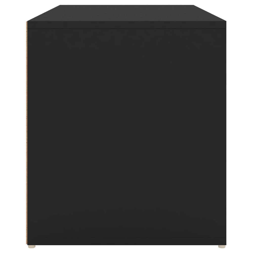 vidaXL Ławka do przedpokoju, 80x40x45 cm, czarna, płyta wiórowa