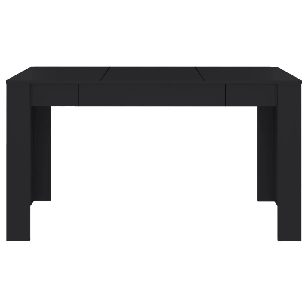 vidaXL Stół jadalniany, czarny 140x74,5x76 cm, materiał drewnopochodny