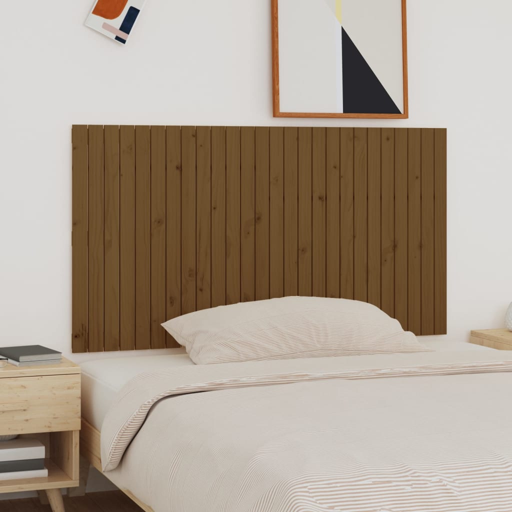 vidaXL Wezgłowie łóżka, miodowy brąz, 166x3x90 cm, lite drewno sosnowe