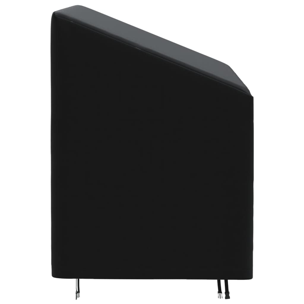 vidaXL Pokrowiec na ławkę 2-osobową, czarny, 134x70x65/94 cm, tkanina