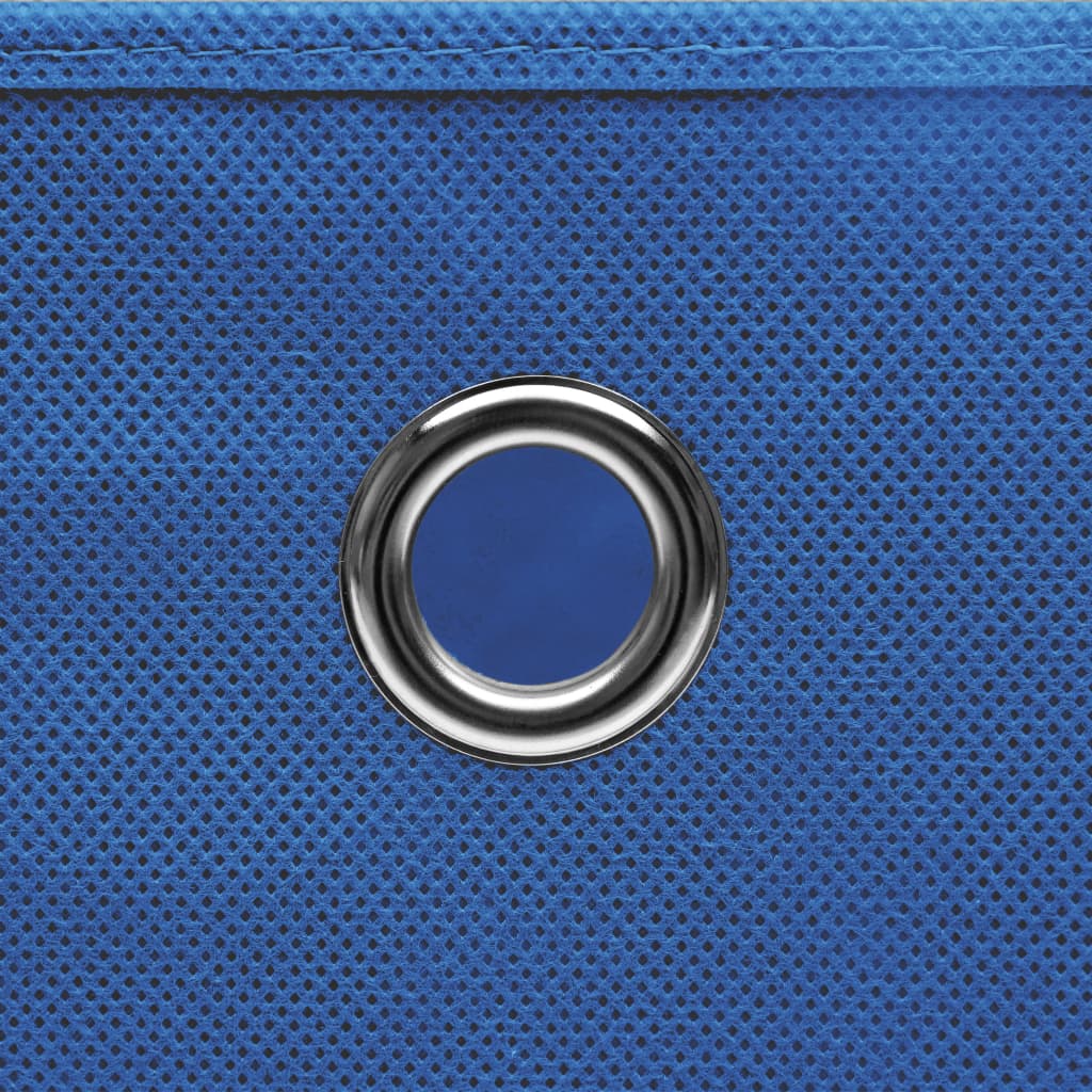 vidaXL Pudełka z pokrywami, 10 szt., 28x28x28 cm, niebieskie