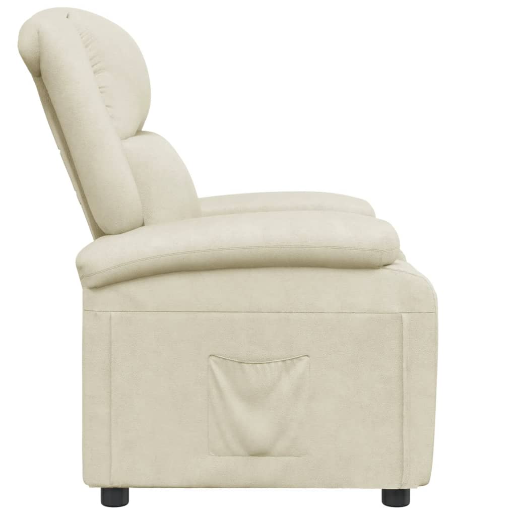 vidaXL Fotel rozkładany, biały, tapicerowany sztuczną skórą