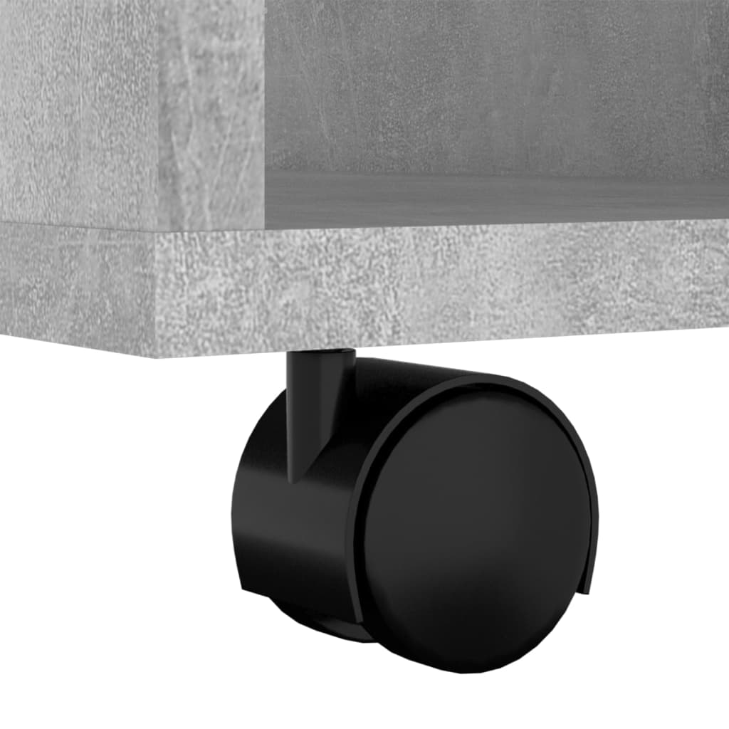vidaXL Szafka na kółkach, szarość betonu, 60x53x72 cm