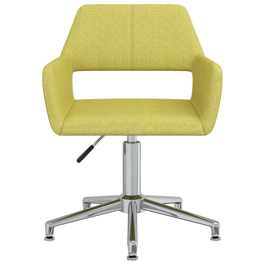 vidaXL Obrotowe krzesła stołowe, 4 szt., zielone, obite tkaniną