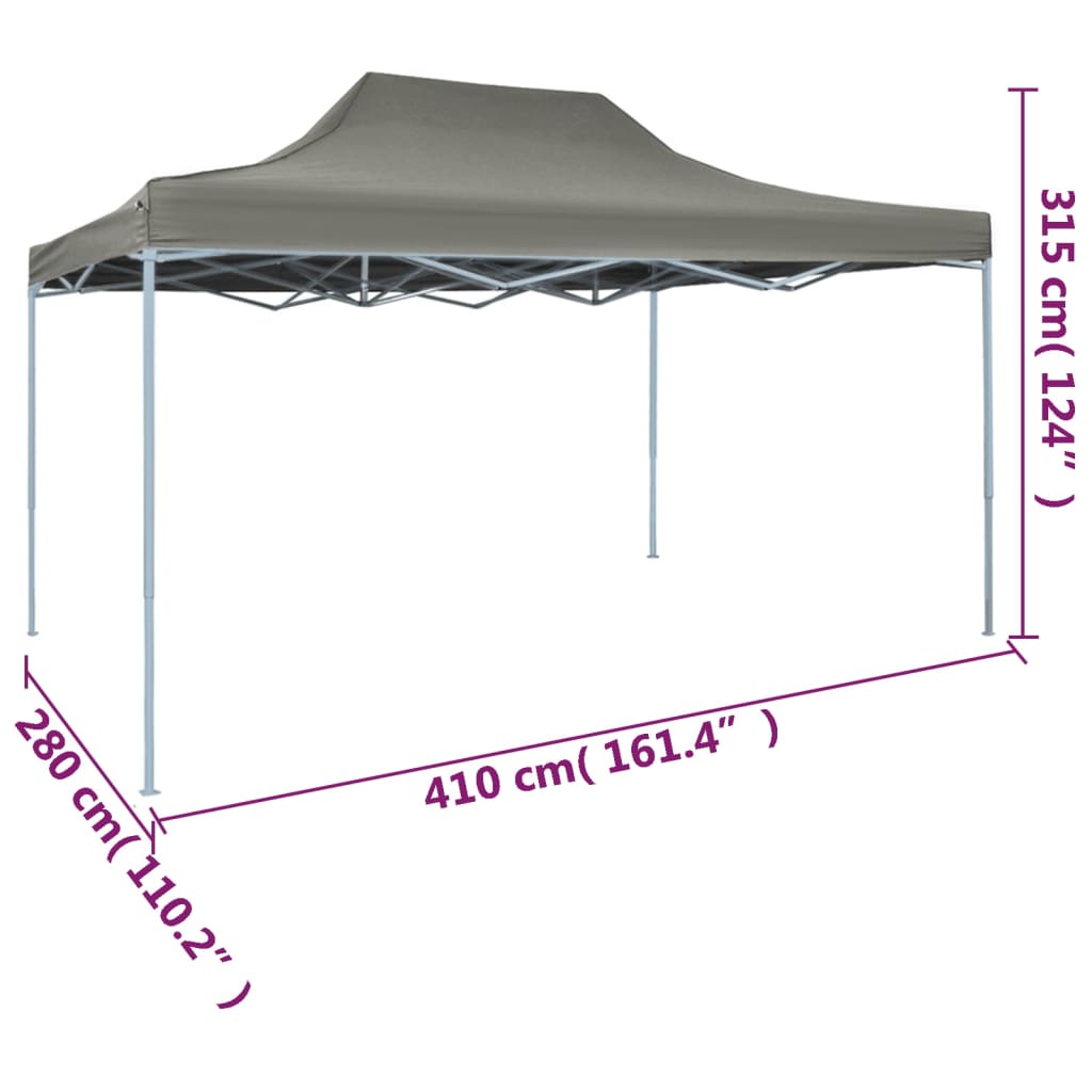 vidaXL Profesjonalny, składany namiot imprezowy, 3x4 m, antracytowy