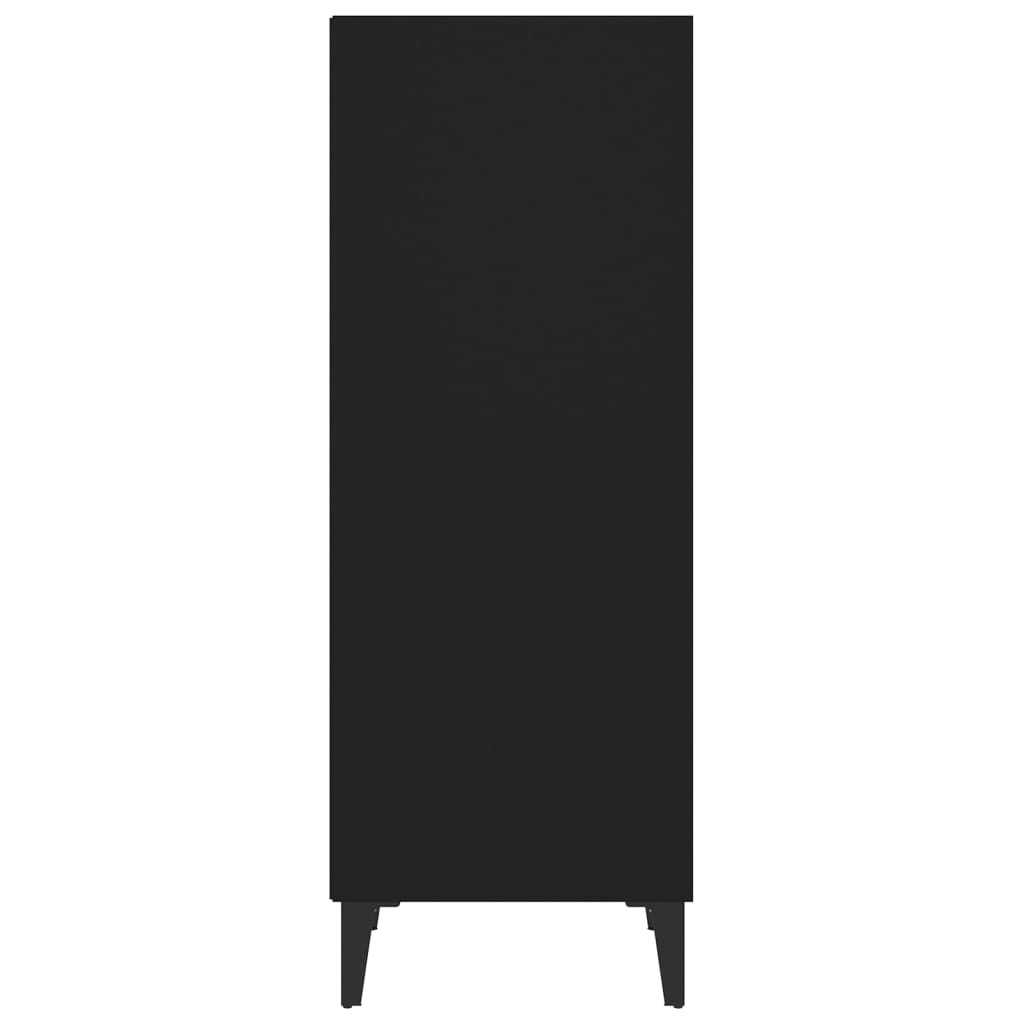 vidaXL Szafka, czarna, 34,5x32,5x90 cm, materiał drewnopochodny