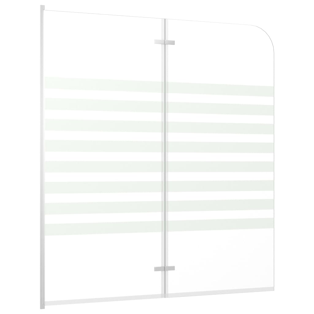 vidaXL Parawan na wannę, 120 x 140 cm, szkło hartowane, w paski