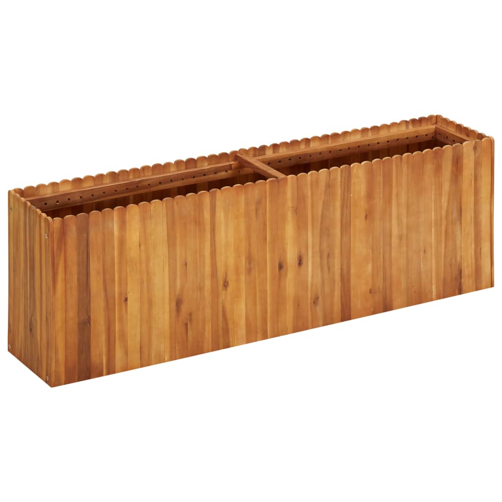 vidaXL Podwyższona donica ogrodowa, 150x30x50 cm, lite drewno akacjowe