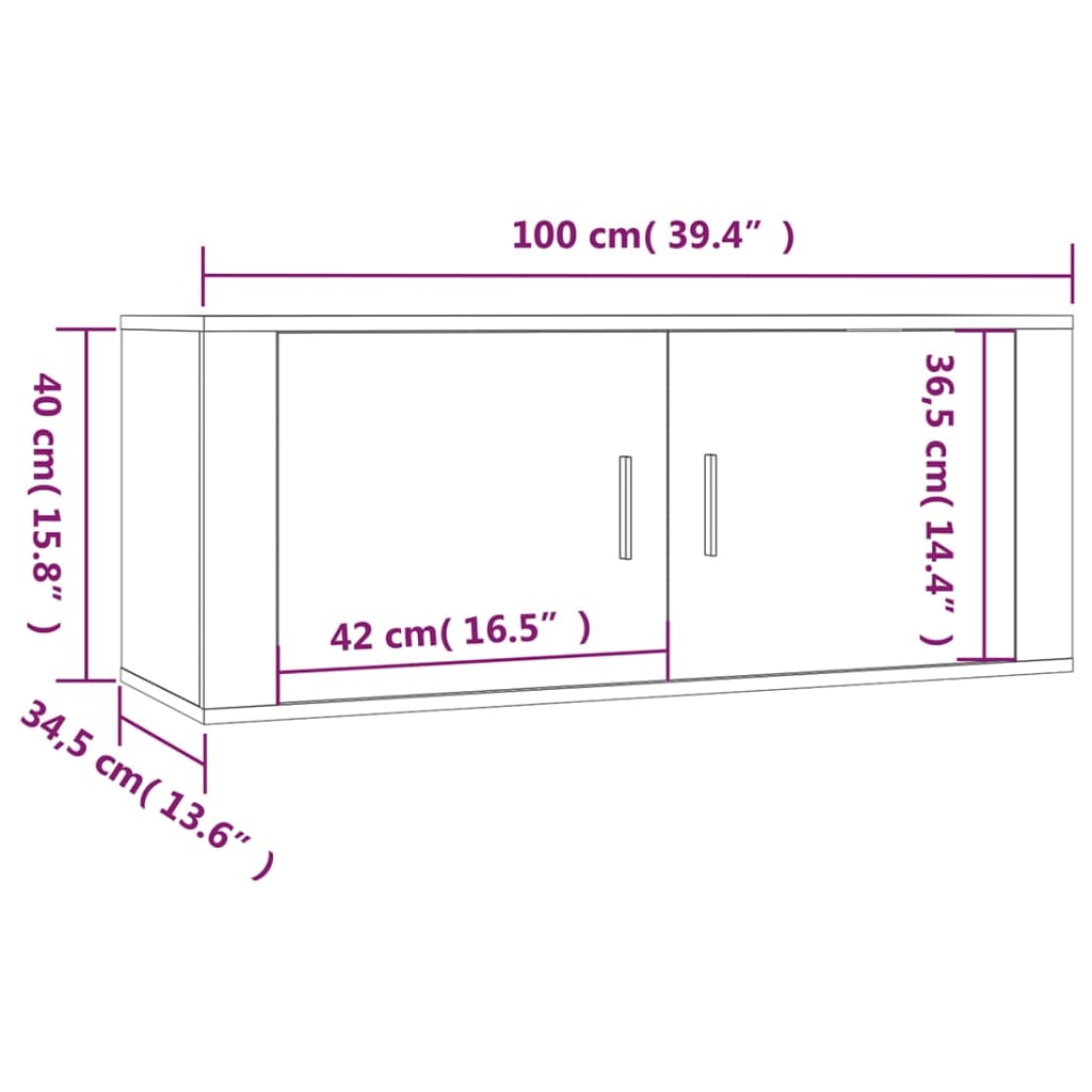vidaXL 5-częściowy zestaw szafek telewizyjnych, brązowy dąb