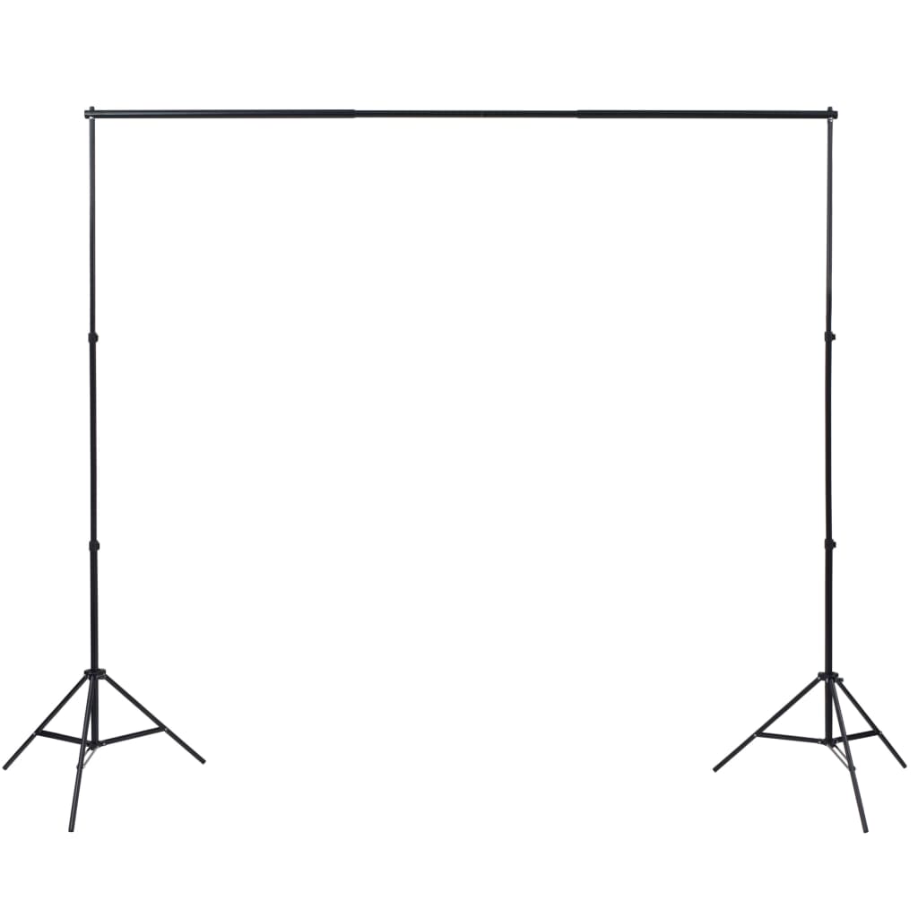 vidaXL Zestaw fotograficzny z 3 tłami z bawełny i stelażem, 3x6 m