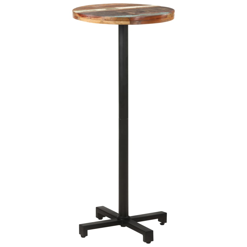 vidaXL Okrągły stolik bistro, 50x110 cm, lite drewno z odzysku