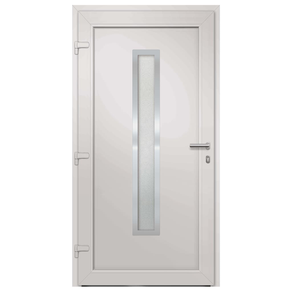 vidaXL Drzwi wejściowe zewnętrzne, białe, 98 x 200 cm