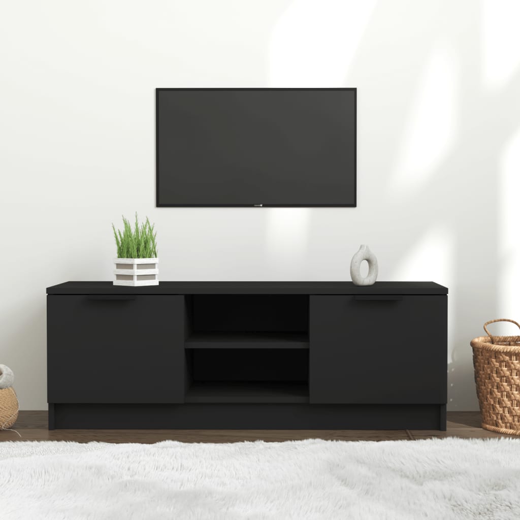 vidaXL Szafka pod telewizor, czarna, 102x35x36,5 cm
