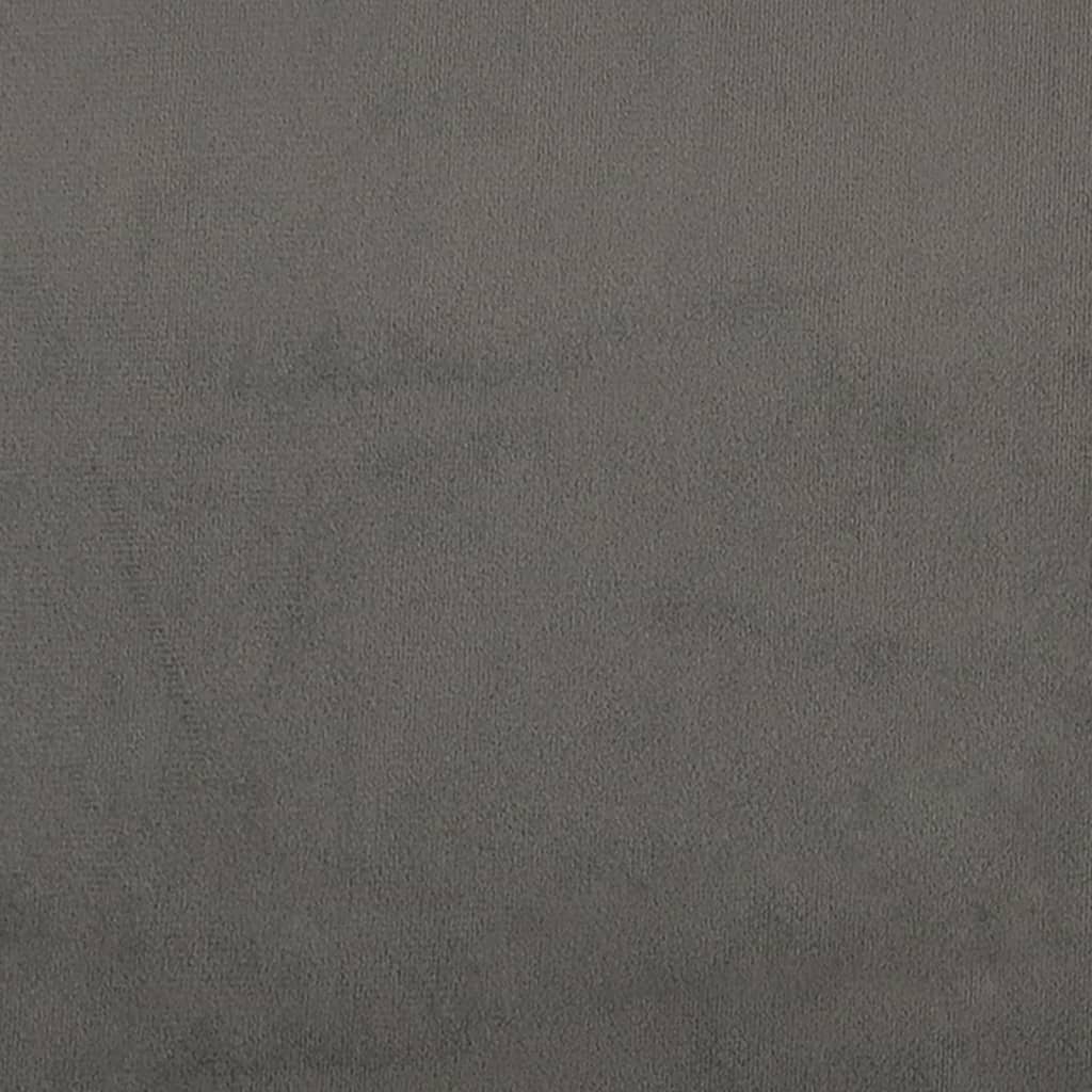 vidaXL Zagłówek do łóżka, ciemnoszary, 100x7x78/88 cm, aksamit