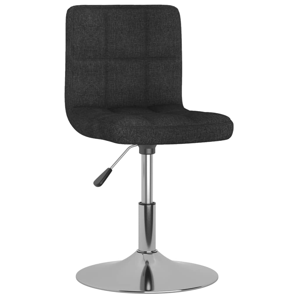 vidaXL Obrotowe krzesła stołowe, 2 szt., czarne, obite tkaniną