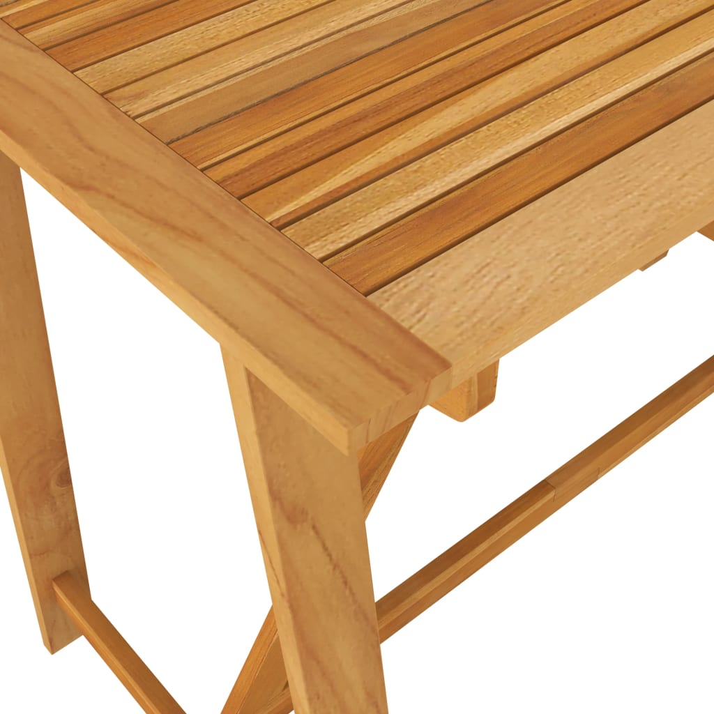 vidaXL Ogrodowy stolik barowy, 140x70x104 cm, lite drewno akacjowe
