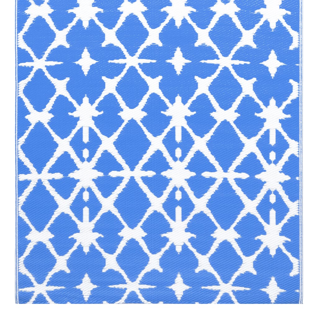 vidaXL Dywan na zewnątrz, niebiesko-biały, 120x180 cm, PP