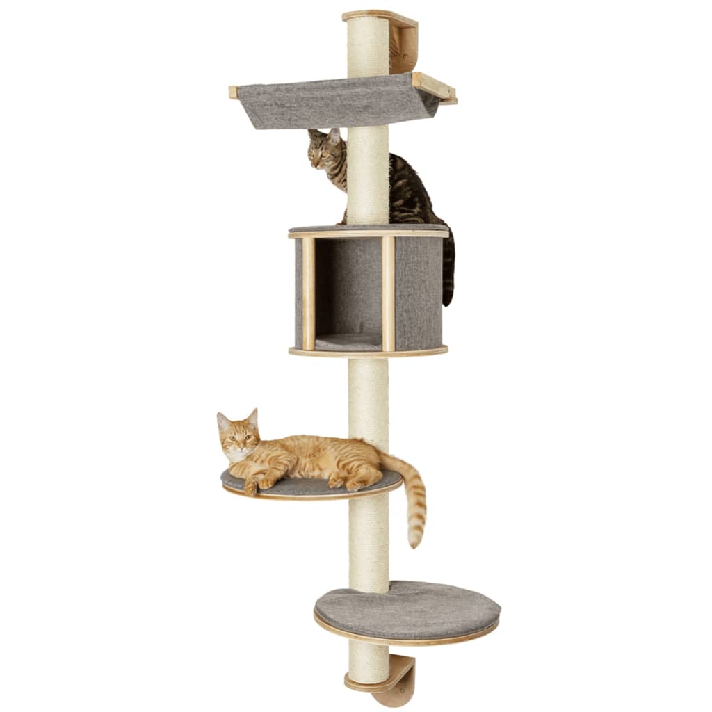 Kerbl Drapak dla kota naścienny Dolmit Tofana, szary, 168 cm, 81540