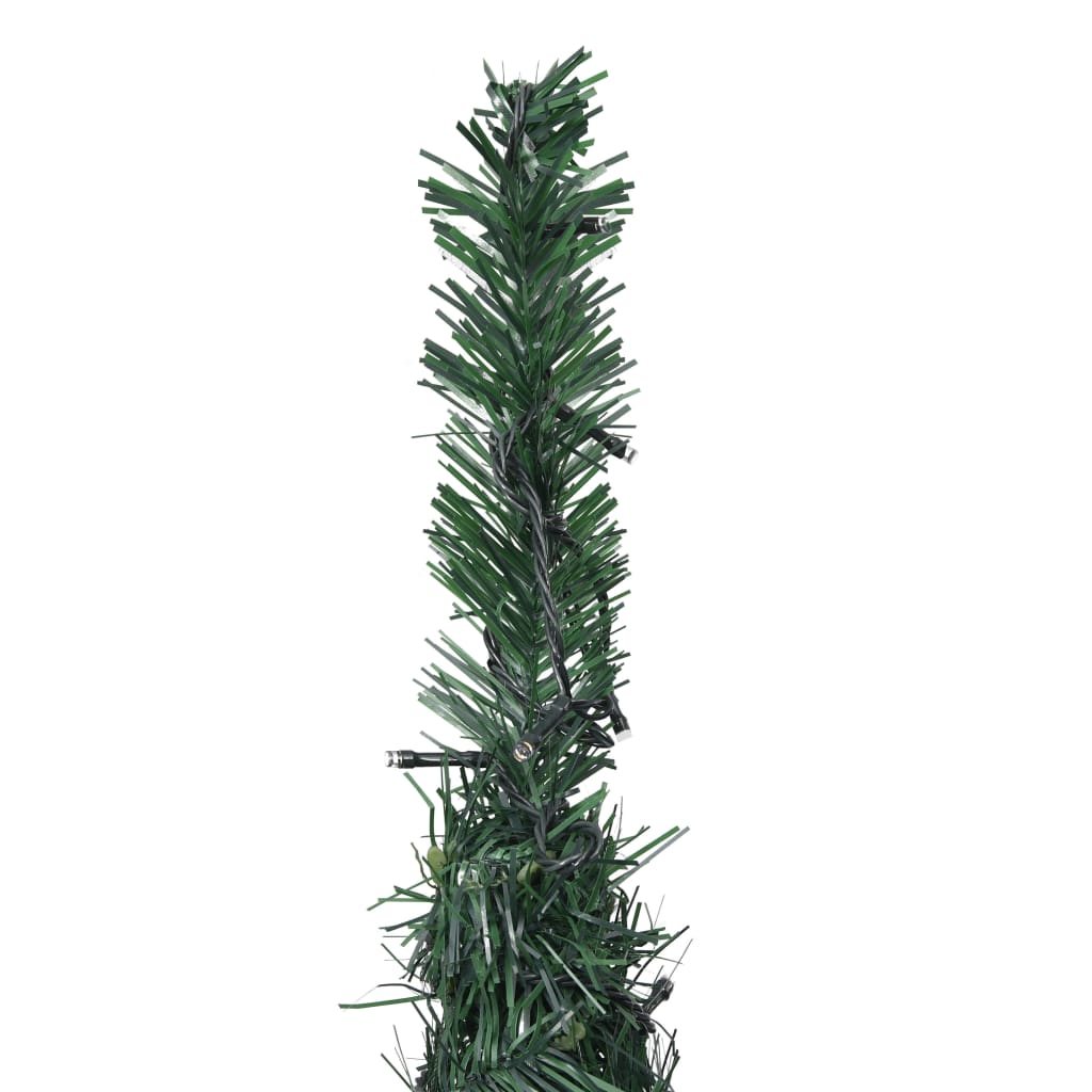 vidaXL Sztuczna choinka z girlandy z lampkami, zielona, 150 cm