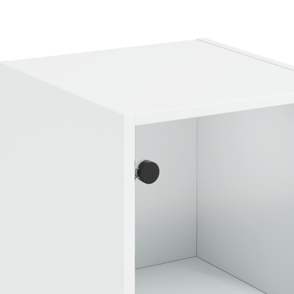 vidaXL Szafka ze szklanymi drzwiami, biała, 35x37x142 cm
