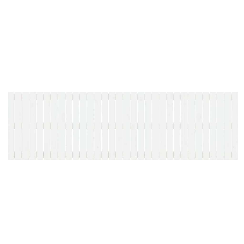 vidaXL Wezgłowie łóżka, białe, 204x3x60 cm, lite drewno sosnowe