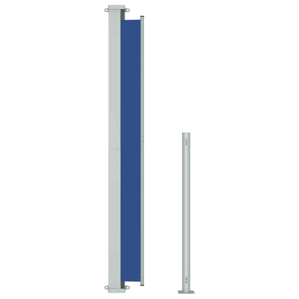 vidaXL Zwijana markiza boczna na taras, 180x500 cm, niebieska