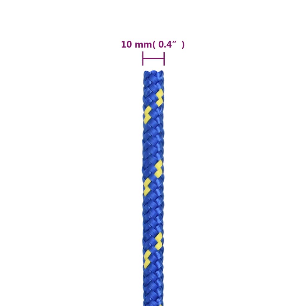 vidaXL Linka żeglarska, niebieska, 10 mm, 100 m, polipropylen