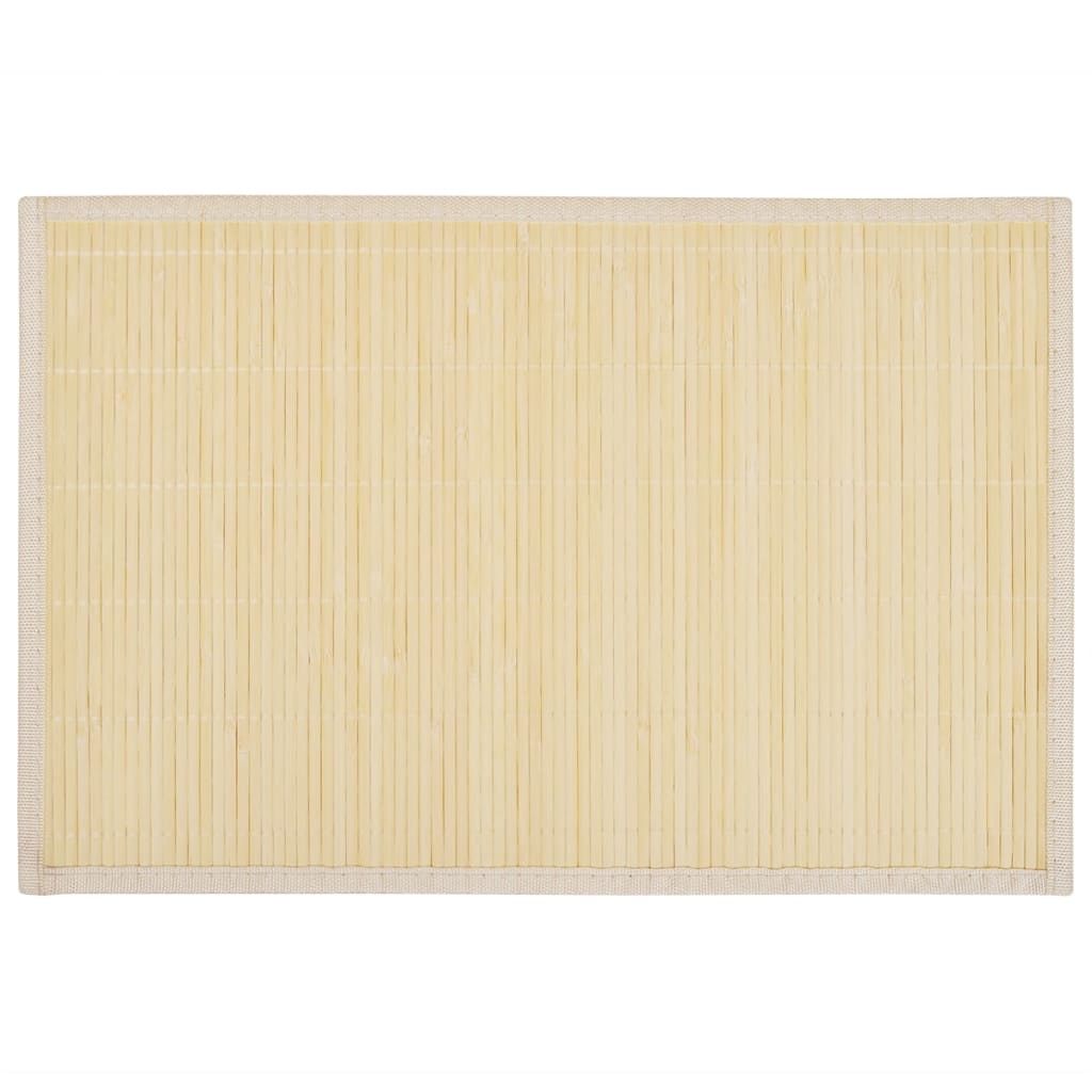 vidaXL Bambusowe podkładki pod talerze, 6 szt., 30 x 45 cm, naturalne