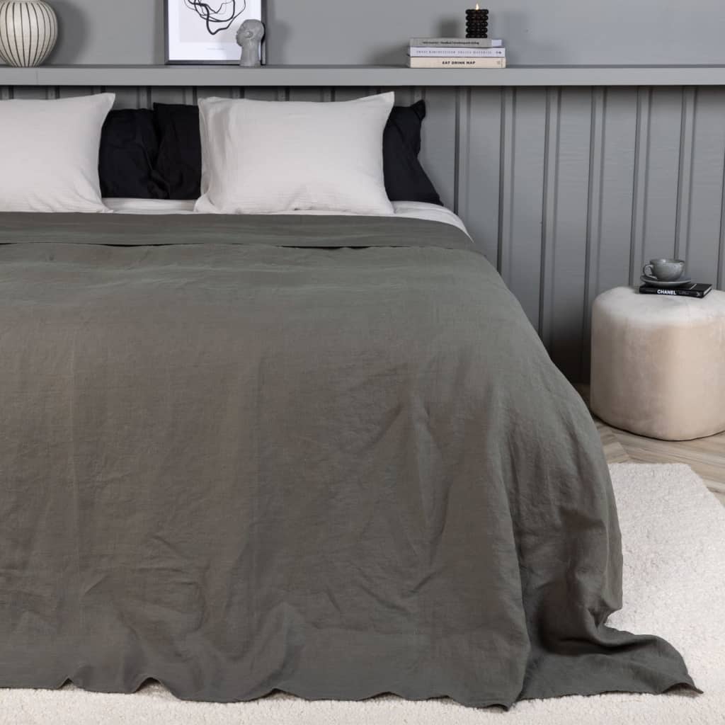 Venture Home Narzuta na łóżko Milo, 260x260 cm, poliestrowa, szara
