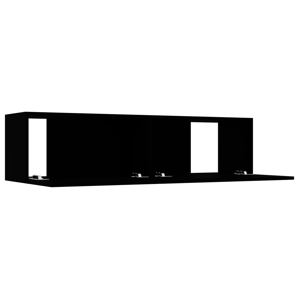 vidaXL Szafka TV, czarna, 120x30x30 cm, płyta wiórowa